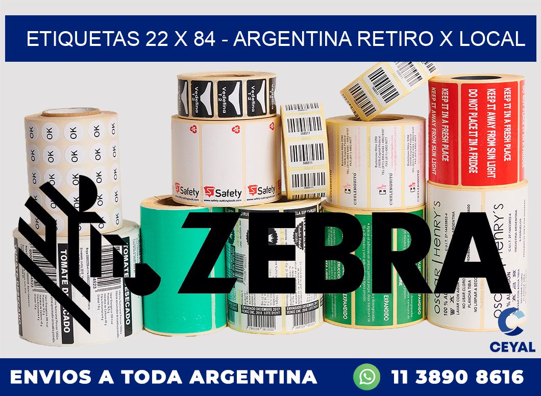 ETIQUETAS 22 x 84 – ARGENTINA RETIRO X LOCAL