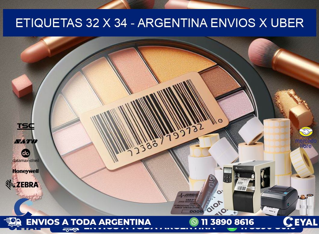 ETIQUETAS 32 x 34 – ARGENTINA ENVIOS X UBER