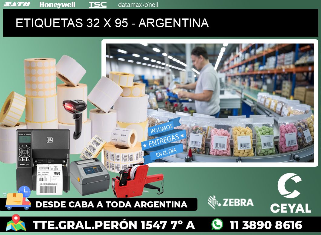 ETIQUETAS 32 x 95 - ARGENTINA