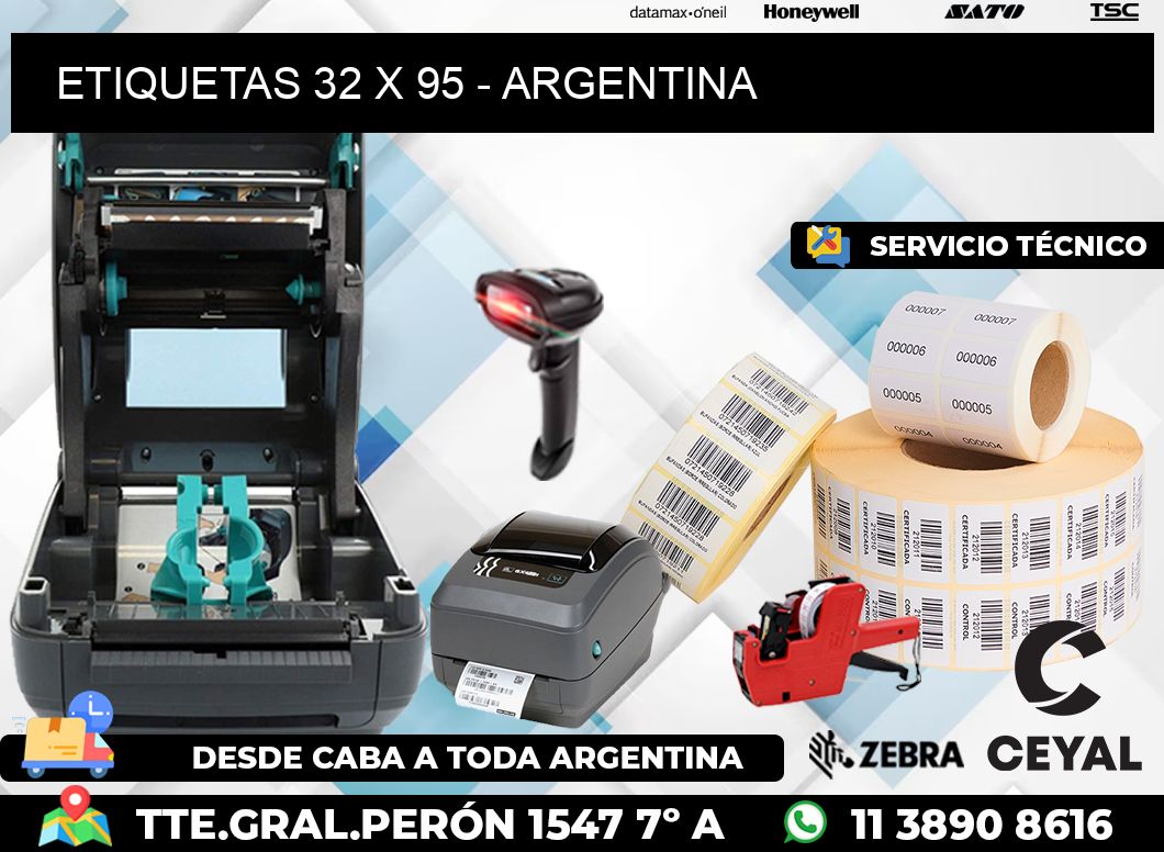 ETIQUETAS 32 x 95 - ARGENTINA