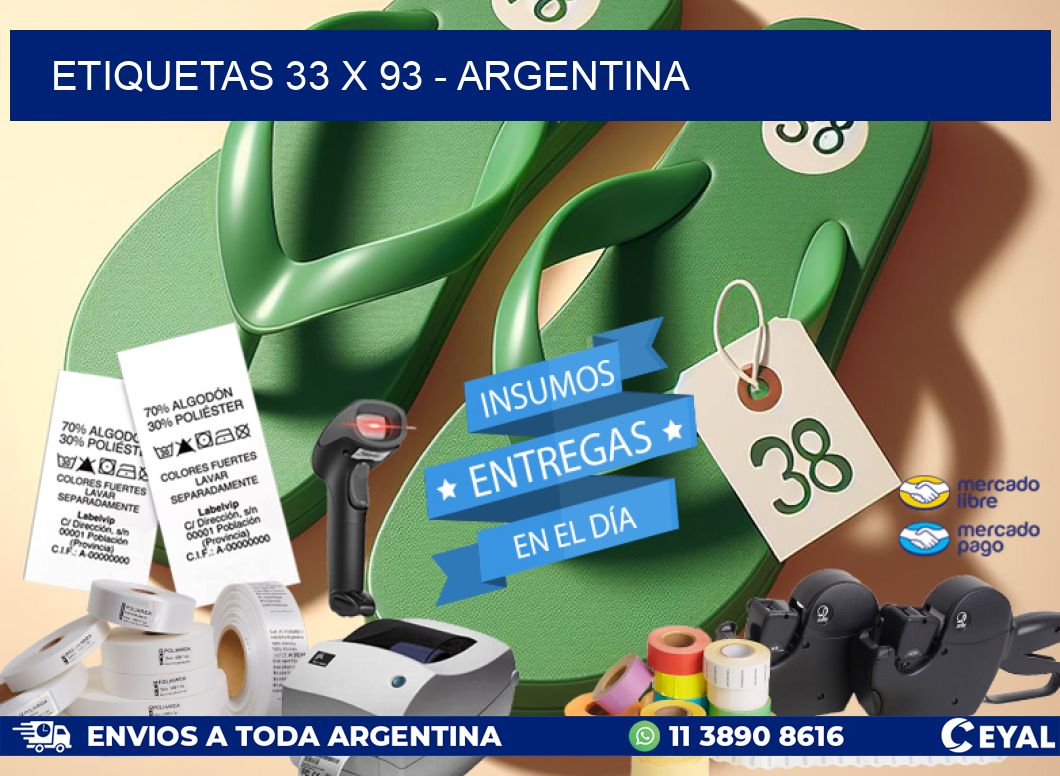 ETIQUETAS 33 x 93 - ARGENTINA