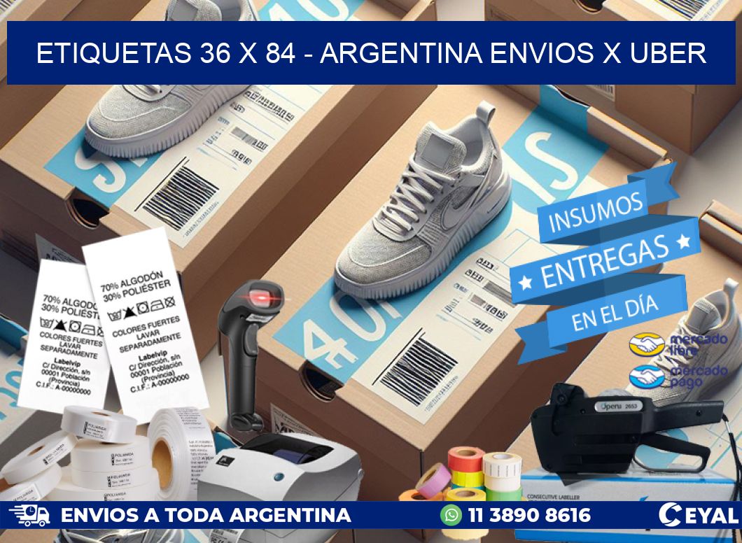 ETIQUETAS 36 x 84 – ARGENTINA ENVIOS X UBER