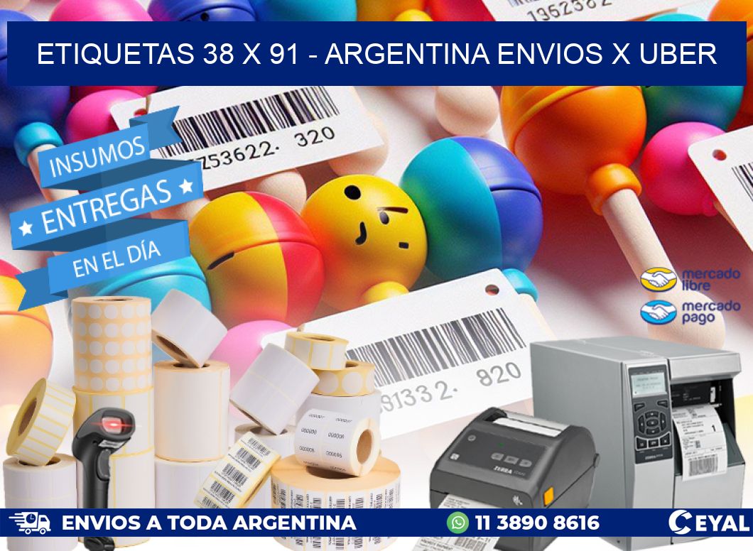 ETIQUETAS 38 x 91 – ARGENTINA ENVIOS X UBER