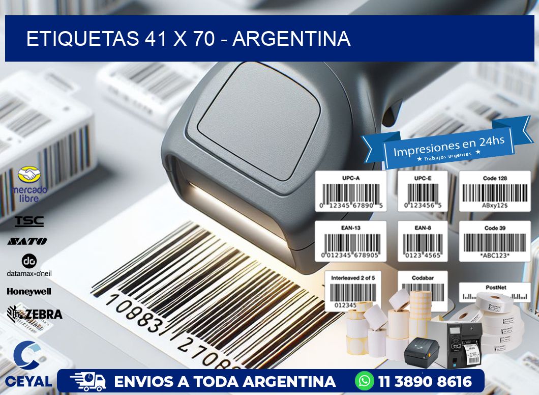 ETIQUETAS 41 x 70 - ARGENTINA