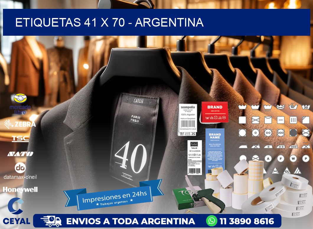 ETIQUETAS 41 x 70 - ARGENTINA