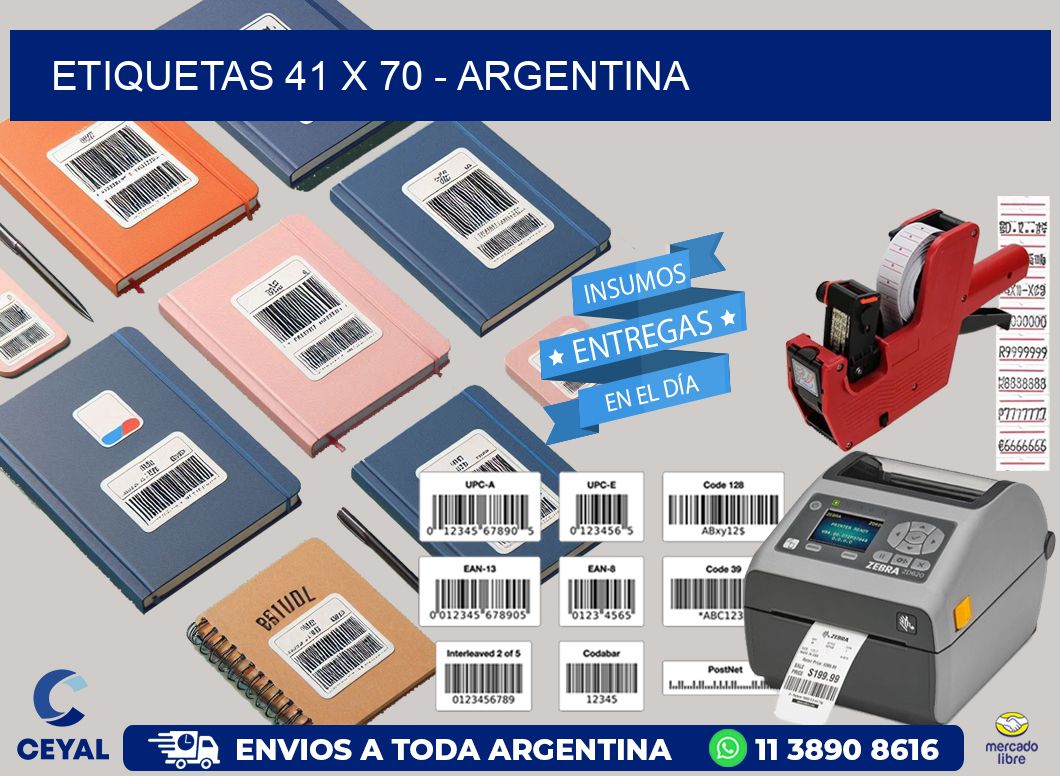 ETIQUETAS 41 x 70 - ARGENTINA