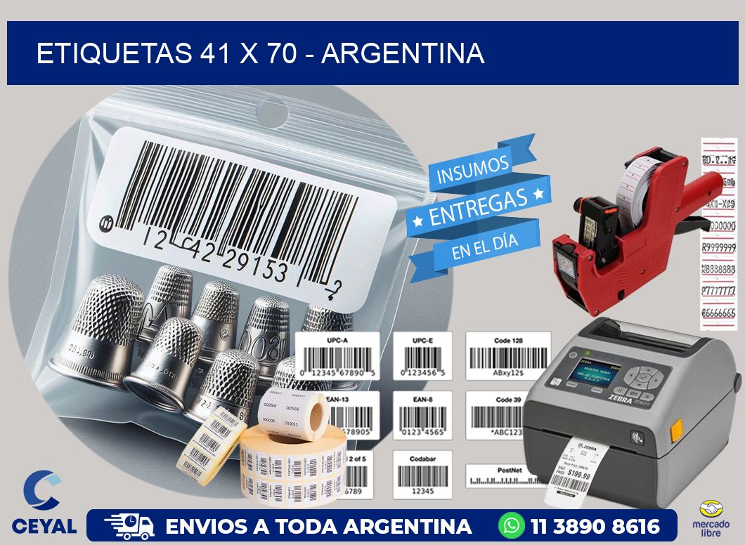 ETIQUETAS 41 x 70 - ARGENTINA