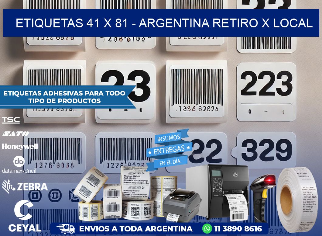 ETIQUETAS 41 x 81 – ARGENTINA RETIRO X LOCAL