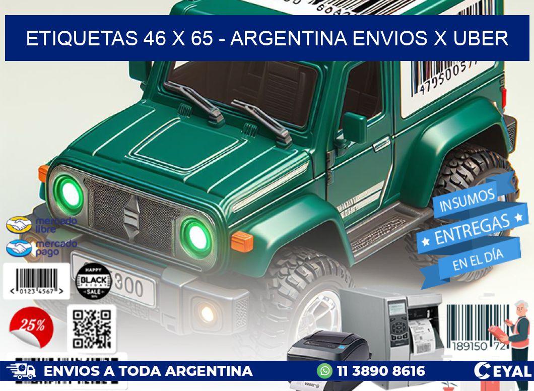 ETIQUETAS 46 x 65 – ARGENTINA ENVIOS X UBER