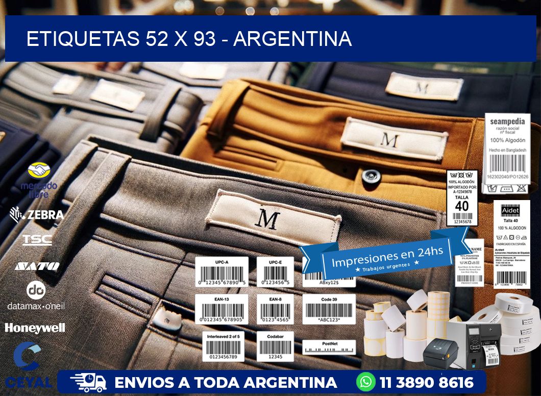 ETIQUETAS 52 x 93 - ARGENTINA