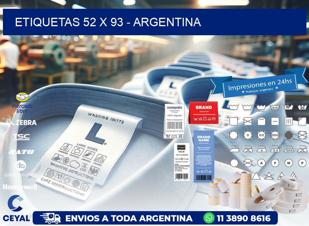 ETIQUETAS 52 x 93 - ARGENTINA