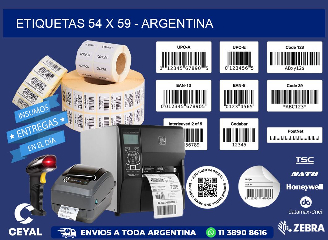 ETIQUETAS 54 x 59 - ARGENTINA