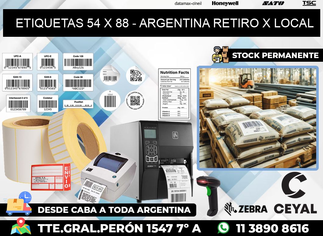 ETIQUETAS 54 x 88 – ARGENTINA RETIRO X LOCAL