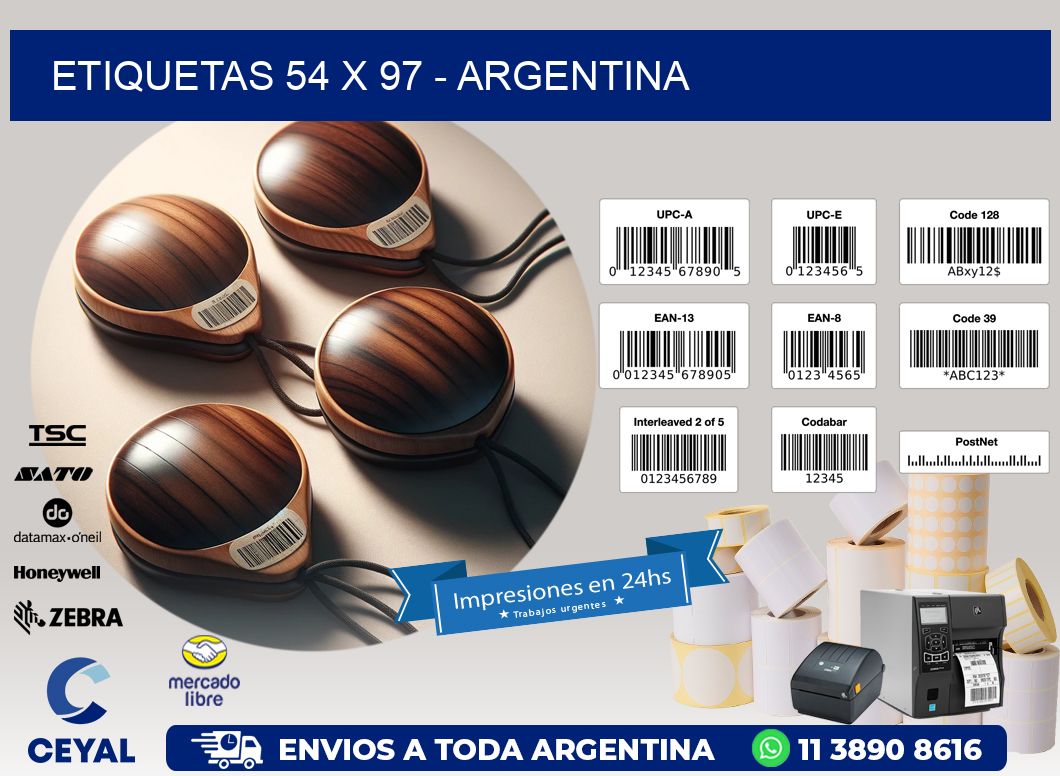 ETIQUETAS 54 x 97 - ARGENTINA