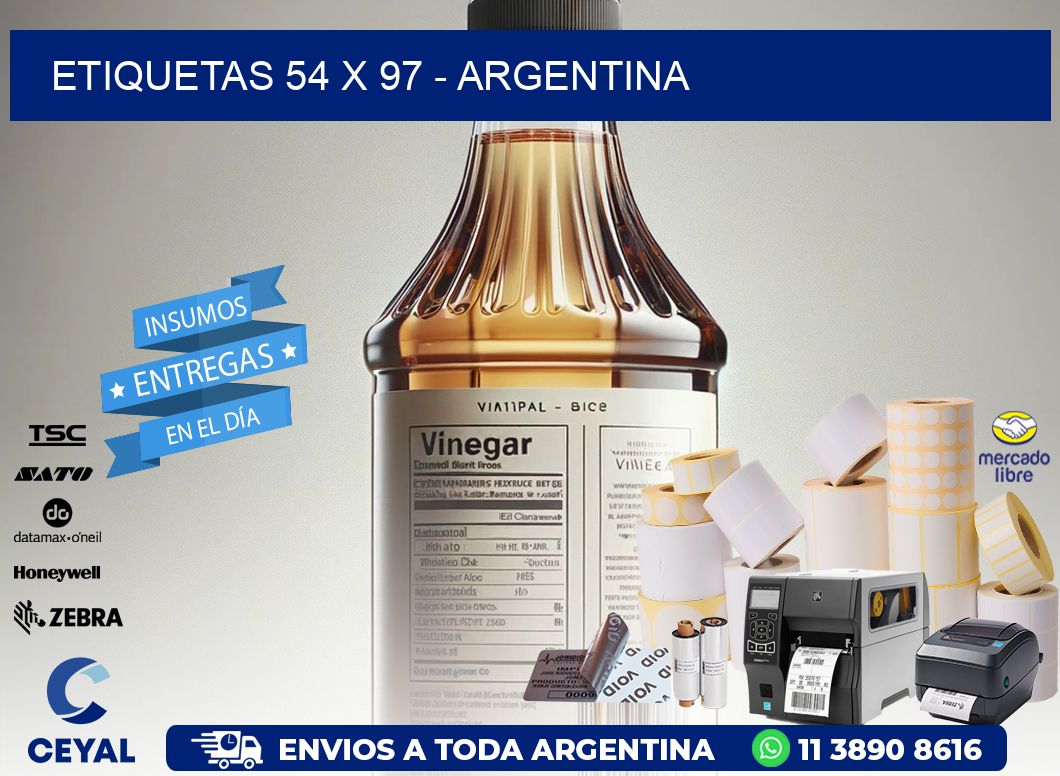 ETIQUETAS 54 x 97 - ARGENTINA