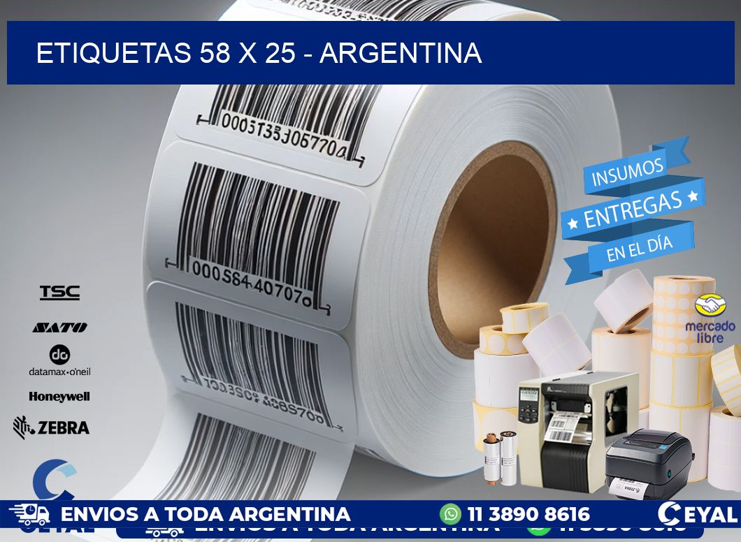 ETIQUETAS 58 x 25 - ARGENTINA