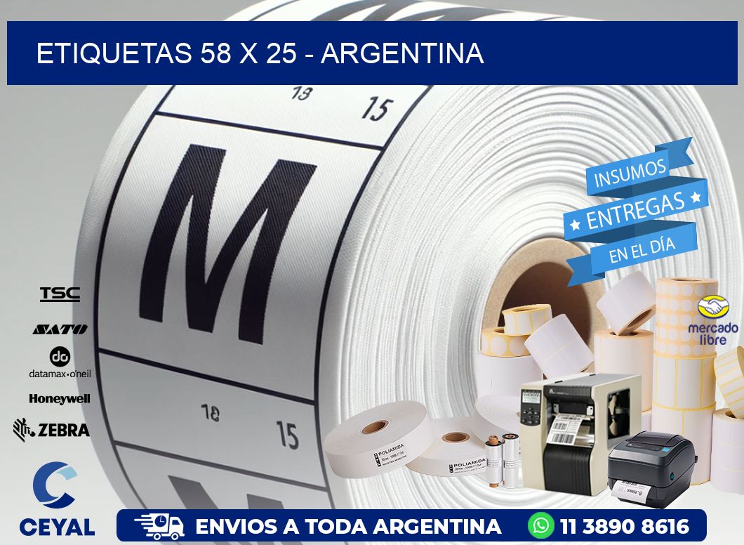 ETIQUETAS 58 x 25 - ARGENTINA