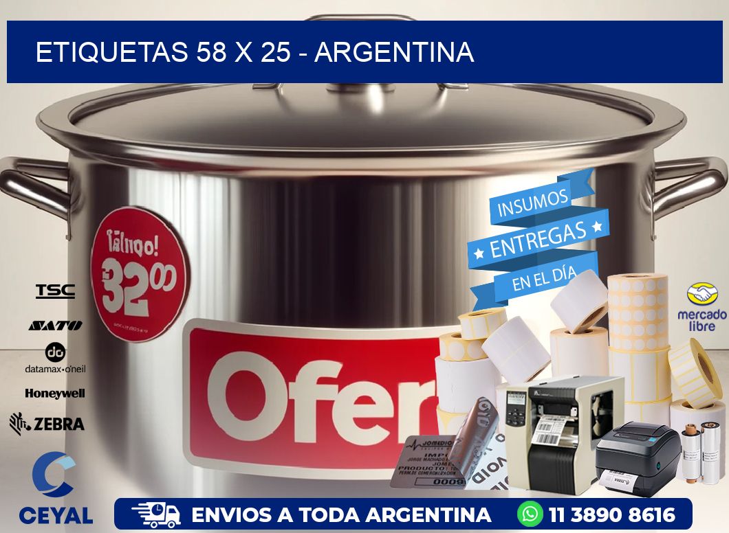 ETIQUETAS 58 x 25 - ARGENTINA