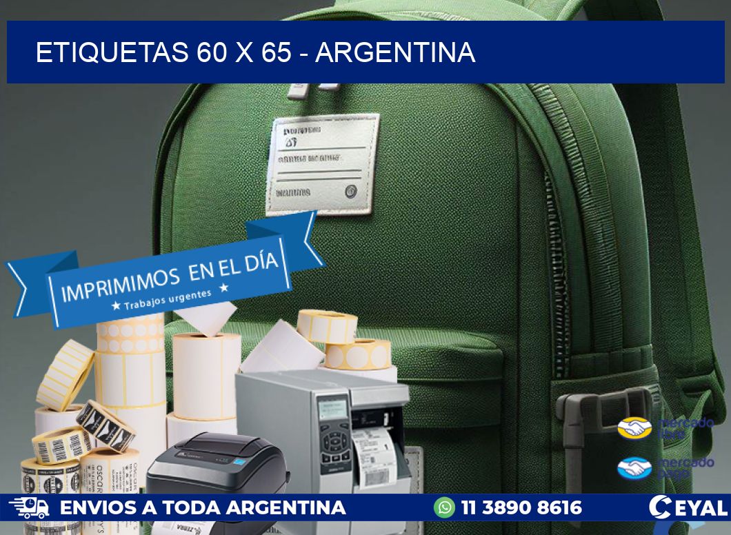 ETIQUETAS 60 x 65 - ARGENTINA