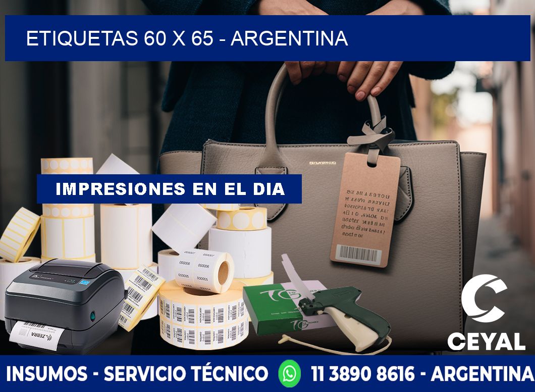 ETIQUETAS 60 x 65 - ARGENTINA