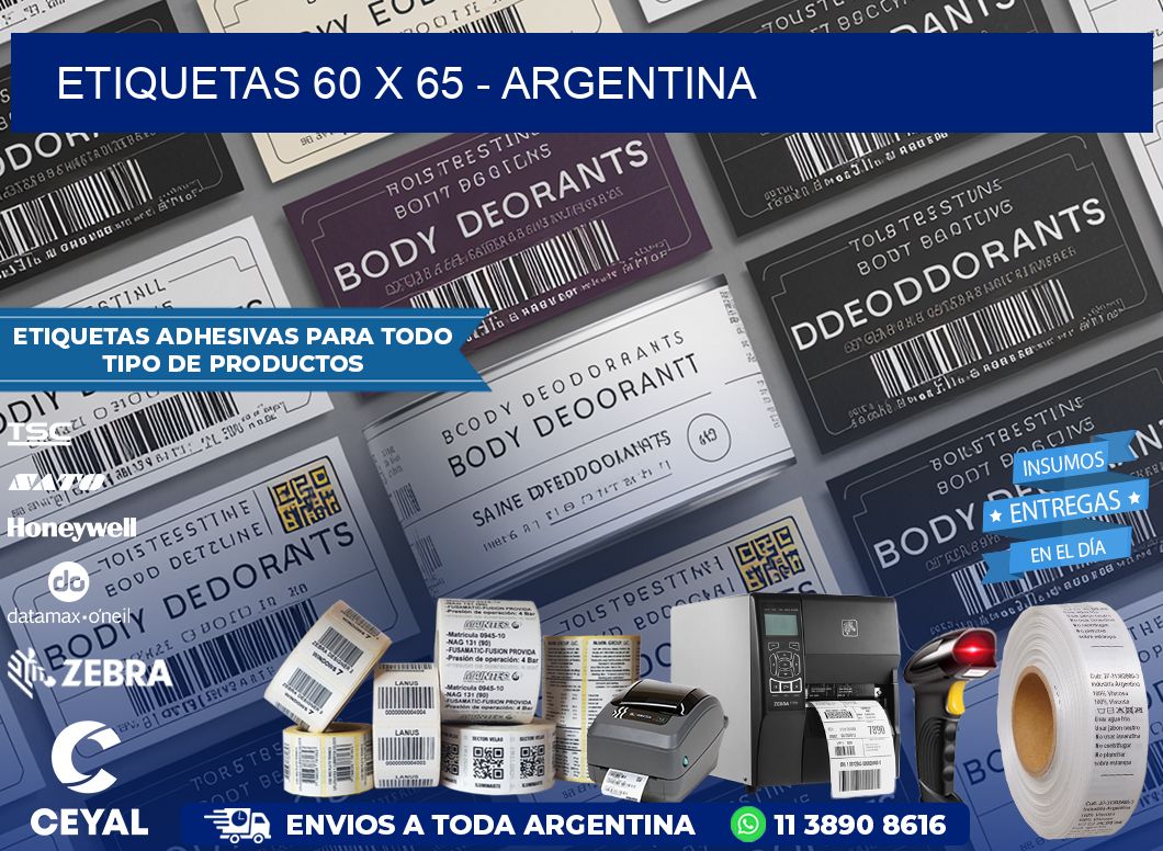 ETIQUETAS 60 x 65 - ARGENTINA