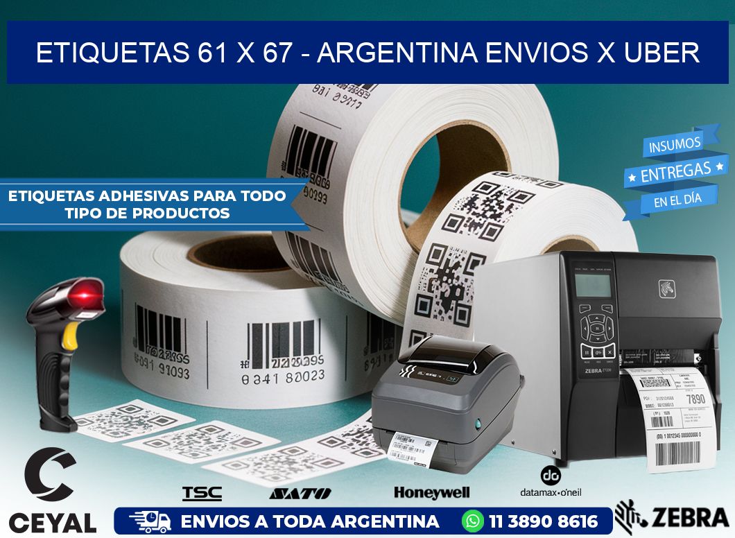 ETIQUETAS 61 x 67 – ARGENTINA ENVIOS X UBER