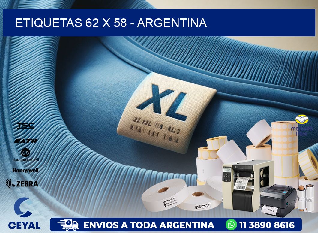 ETIQUETAS 62 x 58 - ARGENTINA