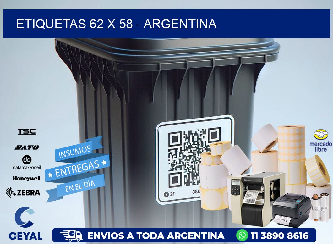 ETIQUETAS 62 x 58 - ARGENTINA