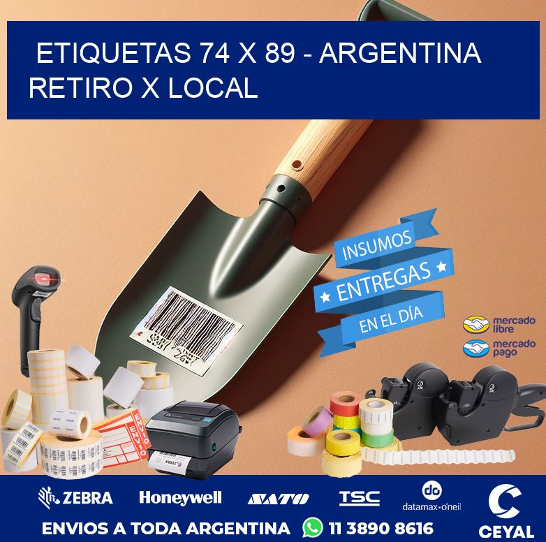 ETIQUETAS 74 x 89 - ARGENTINA RETIRO X LOCAL