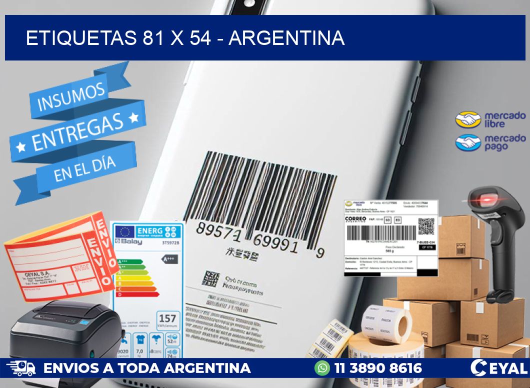 ETIQUETAS 81 x 54 - ARGENTINA