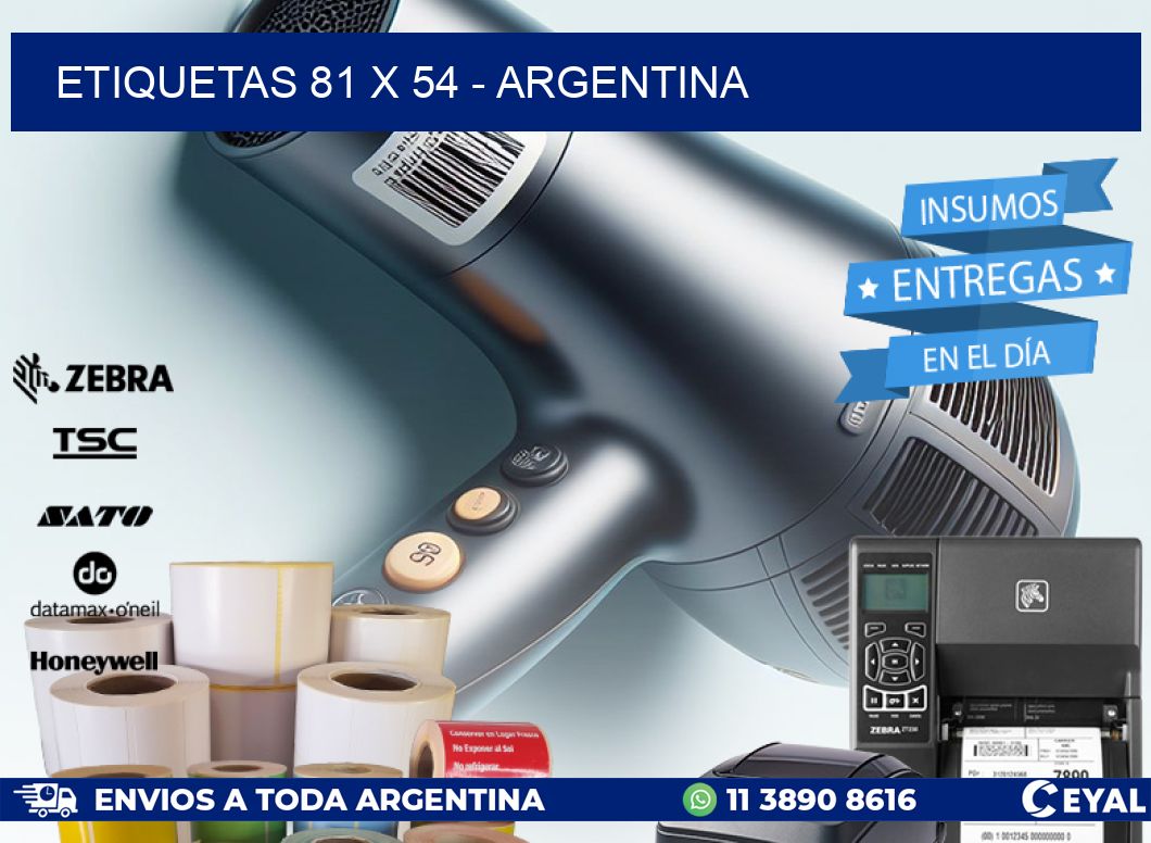 ETIQUETAS 81 x 54 - ARGENTINA