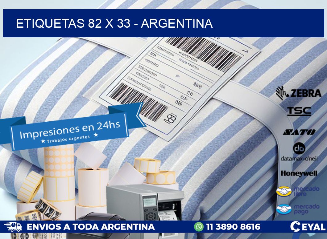 ETIQUETAS 82 x 33 - ARGENTINA