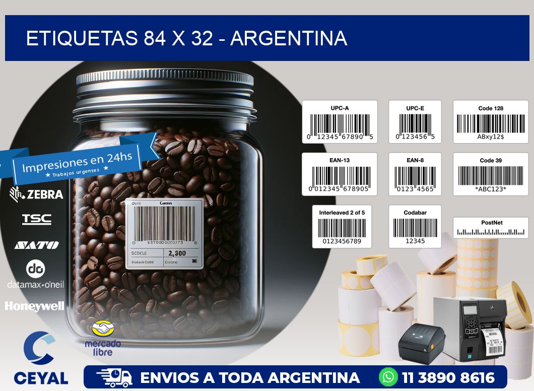 ETIQUETAS 84 x 32 - ARGENTINA