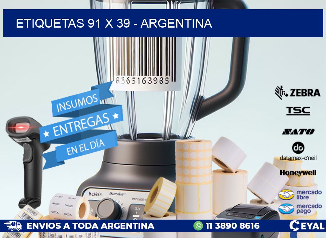 ETIQUETAS 91 x 39 - ARGENTINA