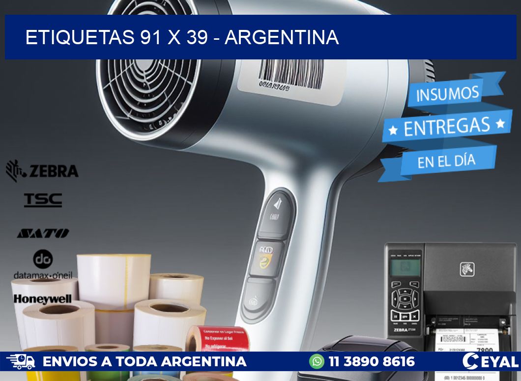 ETIQUETAS 91 x 39 - ARGENTINA