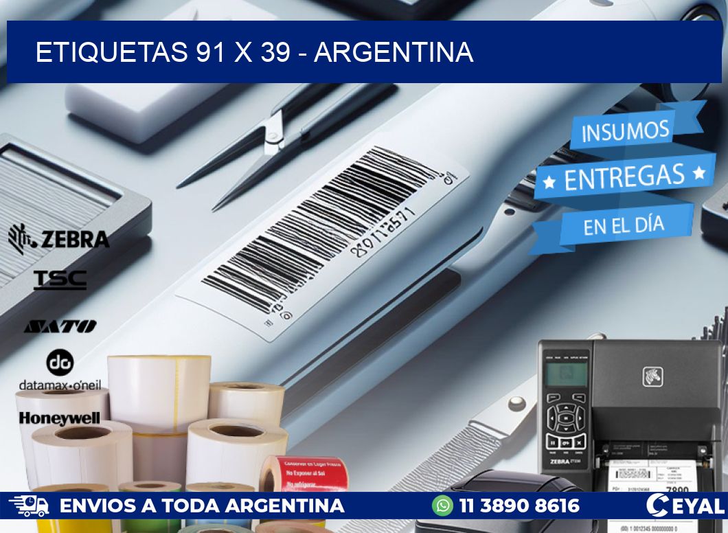 ETIQUETAS 91 x 39 - ARGENTINA