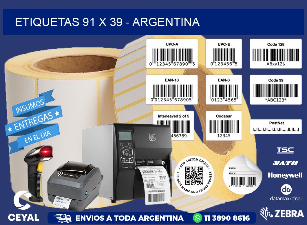 ETIQUETAS 91 x 39 - ARGENTINA