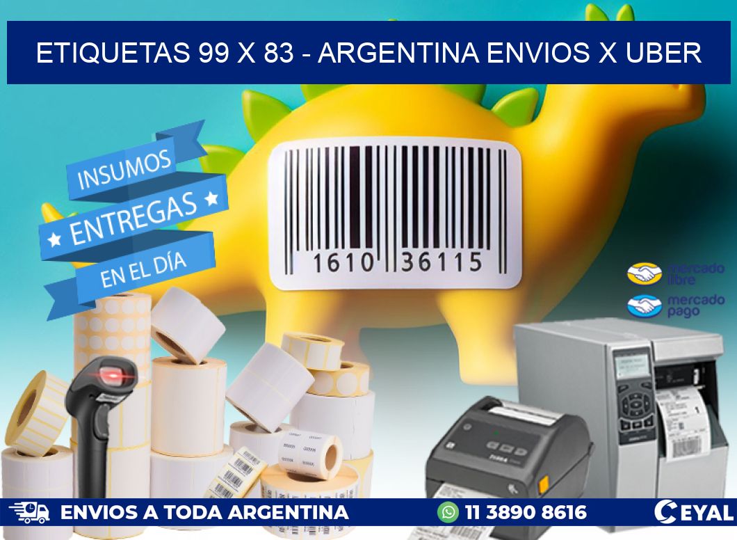 ETIQUETAS 99 x 83 - ARGENTINA ENVIOS X UBER