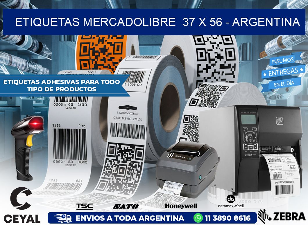 ETIQUETAS MERCADOLIBRE  37 x 56 – ARGENTINA