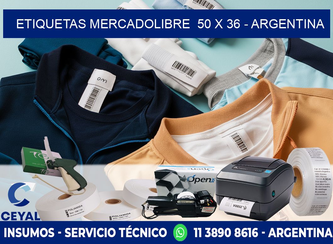 ETIQUETAS MERCADOLIBRE  50 x 36 - ARGENTINA