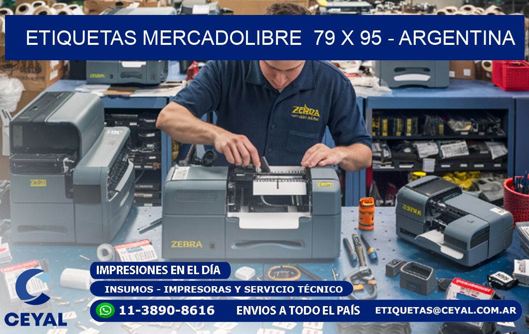 ETIQUETAS MERCADOLIBRE  79 x 95 - ARGENTINA