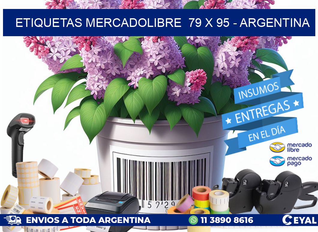 ETIQUETAS MERCADOLIBRE  79 x 95 - ARGENTINA