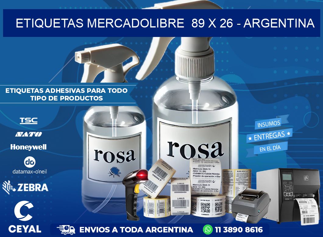 ETIQUETAS MERCADOLIBRE  89 x 26 – ARGENTINA