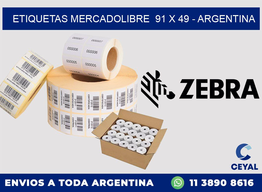 ETIQUETAS MERCADOLIBRE  91 x 49 – ARGENTINA