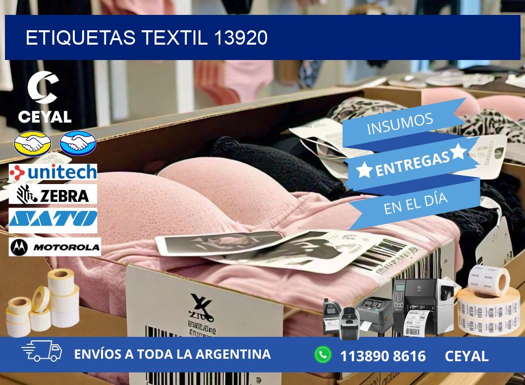 ETIQUETAS TEXTIL 13920