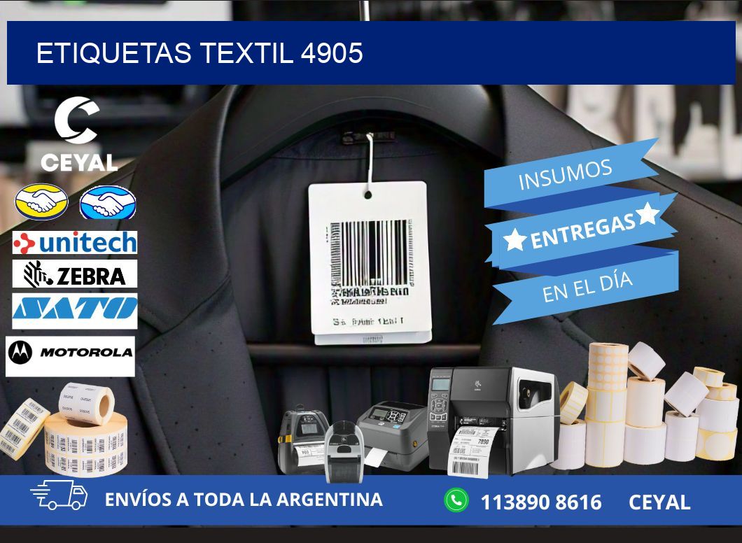 ETIQUETAS TEXTIL 4905