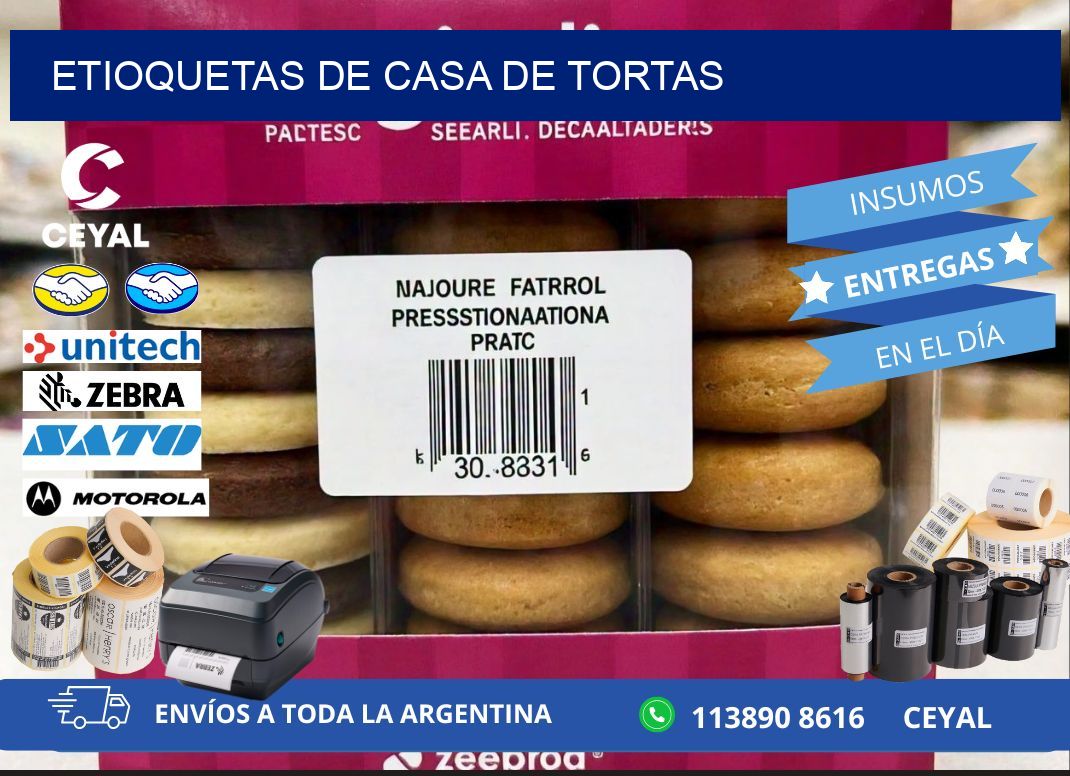 ETIOQUETAS DE CASA DE TORTAS