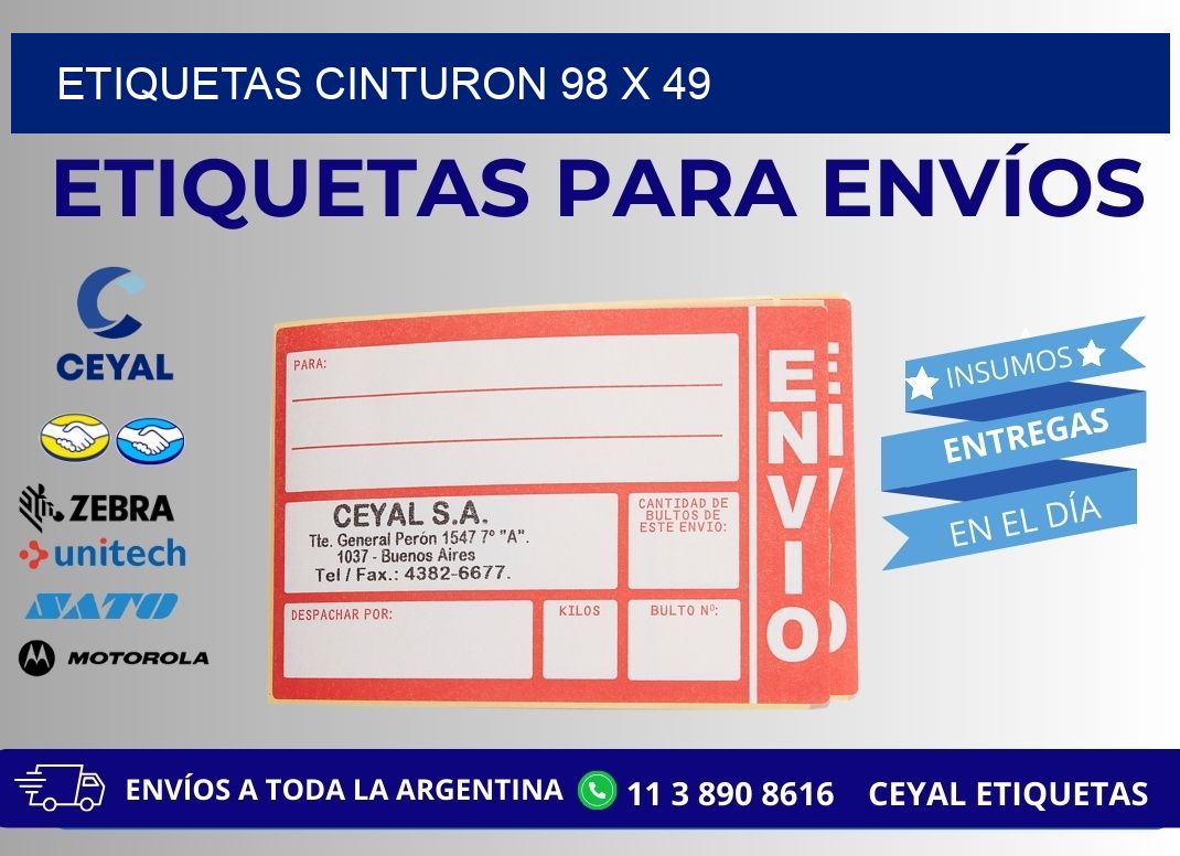 ETIQUETAS CINTURON 98 x 49