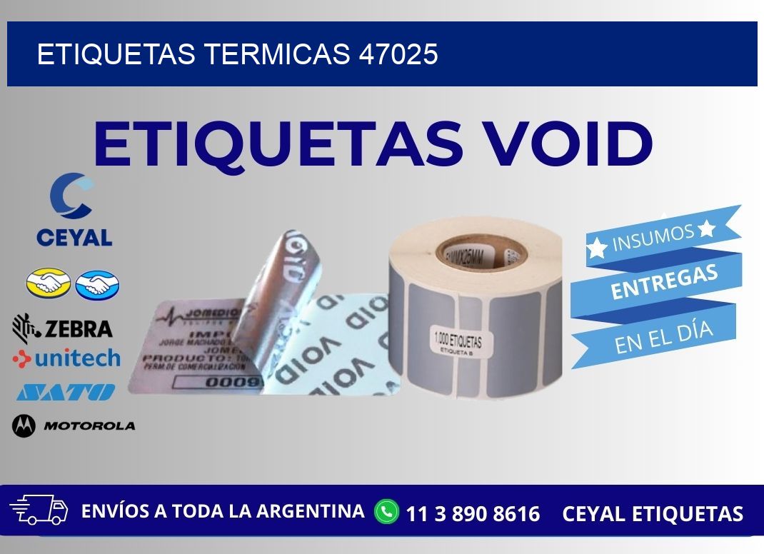 ETIQUETAS TERMICAS 47025