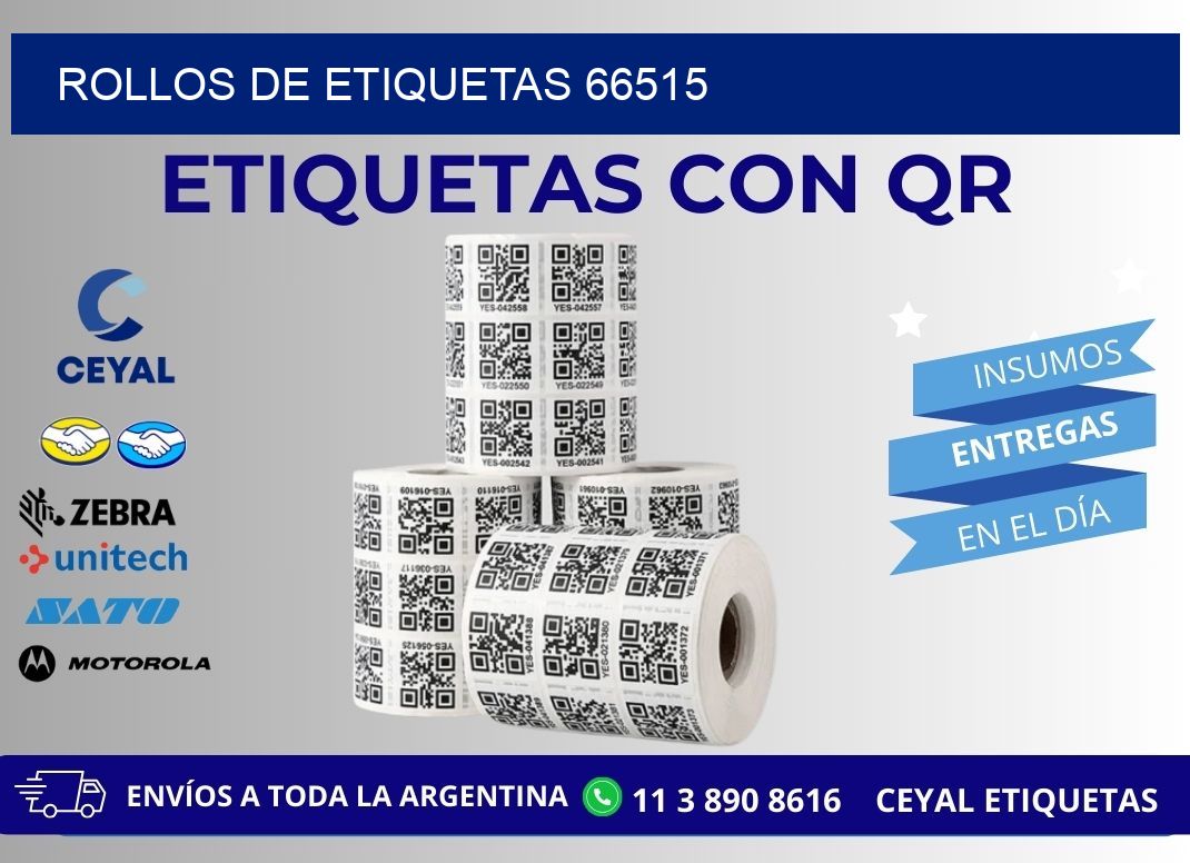 ROLLOS DE ETIQUETAS 66515